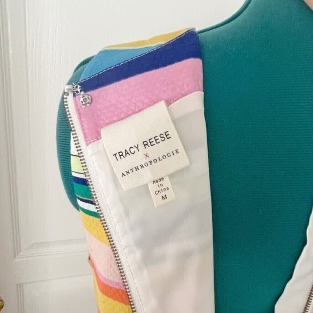 Tracy Reese x Anthropologie Coastal Casual Stripe Sleeveless Shift Dress XKNL17 - Picture 13 of 13